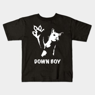 Tough No Messing Cat Down Boy MotorManiac Kids T-Shirt